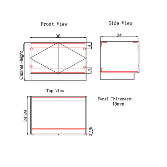 Picture of Farmhouse Sink Base Cabinet (FSB)